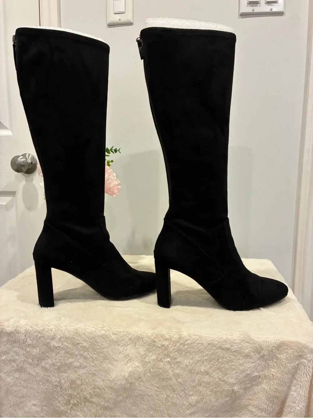 Nine West Black Over-the-Knee Suede Boots
